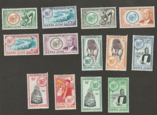 Sierra Leone:1961 Independence Set 1d - £1 Sg223 - 35 Mnh/ Og 13 Varieties