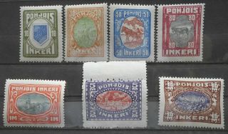 North Ingria 1920 Regualr Issue,  7 Stamps,  Mh