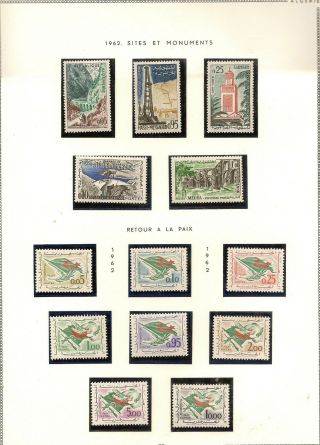 Algeria 1962 - 74 Mnh Colln On Printed Leaves Just 4 Gaps Remaining (240)