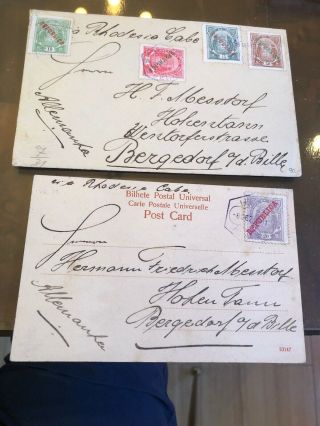 Rare 1911 Mozambique (portugal Colonial) To Germany Postal Cover & Postcard
