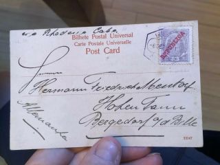 Rare 1911 Mozambique (Portugal Colonial) To Germany Postal Cover & Postcard 2