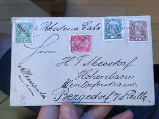 Rare 1911 Mozambique (Portugal Colonial) To Germany Postal Cover & Postcard 5