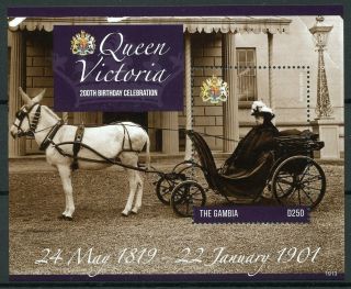 Gambia 2019 Mnh Queen Victoria 200th Birthday 1v S/s Horses Royalty Stamps