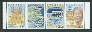 1989 Sweden Nobel Prize In Physiology Booklet Stamp Set (scott 1772 - 1775) Mnh