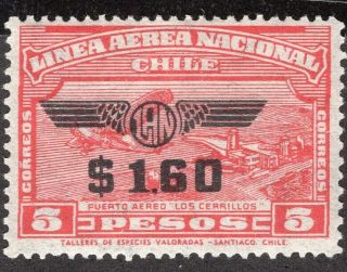 Chile 1940 Air Mail Stamp 268 Wmk 1 Mnh