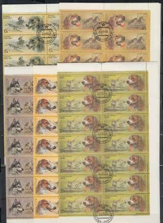 28x Russia Ussr Nature Animals Dogs Cto Soviet Union (full Folded Sheets) [a6]