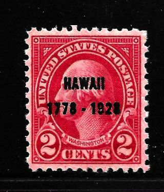 Hick Girl Stamp - M.  N.  H.  U.  S.  Sc 647 Hawaii Overprint Issue 1928 Y5273