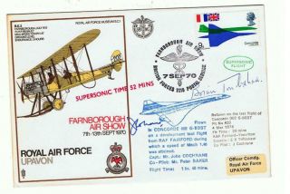 Concorde Farnborough 1970 Raf Museum Ltd To 90 Signed Captain & Co - Pilot No 87