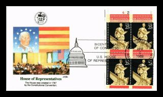 Dr Jim Stamps Us House Of Representatives First Day Cover Plate Block