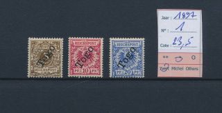 Lk82472 Togo 1897 Reichspost Fine Lot Mh Cv 23,  5 Eur