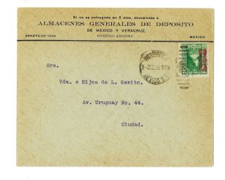 Mexico Rev.  Local Unsealed Cover 12/1/1916 2 Cents Rate In Silver