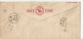 1937 3 Airmail Covers FFC Canton Shanghai China - Pilot Signed with Insert & Map 5