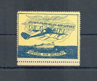 Canada 1928 Poster Stamp - Airservice - Elliot - Fairschild - - / Vf