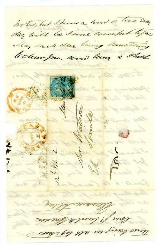 1858 ½a on Indian Mutiny entire letter from Cawnpore to Simla re Lucknow Siege 5