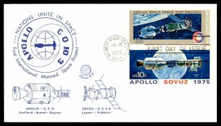 Mayfairstamps Us Fdc 1975 Florida Apollo Soyuz Vertical Pair Link Up First Day C