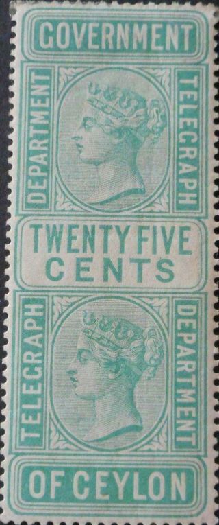 Ceylon 1881 25 Cents Telegraph Sg T11