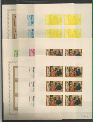 Cook Islands - Mnh - Color Proof - Full Sheets - Religion - Art