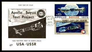 Mayfairstamps Us Fdc 1975 Florida Apollo Soyuz Vertical Pair Two Nations Meet Fi