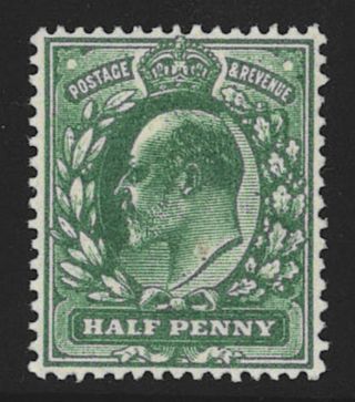 Edward Vii 1/2d Green Sg 279 M4 (3) Very Blotchy Print.  Umm With Rps Certificate.