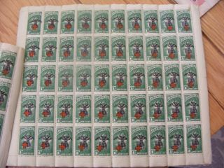 LIBERIA NINE (9) SHEETS 1 CENT GREEN AND NINE (9) SHEETS 2 CENT PINK (BK5 3