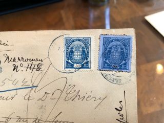 Rare Registered Portuguese Colonial Mozambique Postal Cover To Paris 1898 3