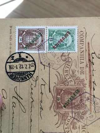 Rare Registered Portuguese Colonial Mozambique Postal Card Cover To Germany 2