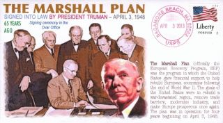 Coverscape Computer Designed 65th Anniversary Of The " Marshall Plan " Event Cover