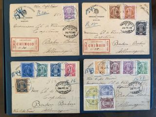 Omg 4 1899 Sequential Registered Portugal Colonial Mozambique Covers To Germany