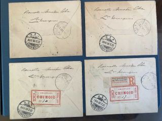 OMG 4 1899 Sequential Registered Portugal Colonial Mozambique Covers To Germany 2