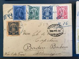 OMG 4 1899 Sequential Registered Portugal Colonial Mozambique Covers To Germany 6