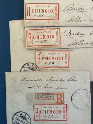 OMG 4 1899 Sequential Registered Portugal Colonial Mozambique Covers To Germany 7