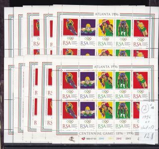 South Africa 1996 Two Set In Sheet X 10.  Olympic Atlanta 1996 See Scan.