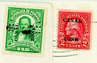 Postal History Canal Zone Scott 60 & 73 On Postcards