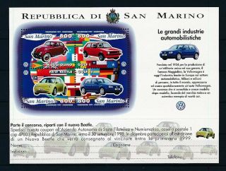 D003032 Cars Volkswagen S/s Mnh San Marino