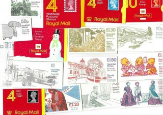 Gb £500 Face Value Of Folded Booklets All Unm In Period 1970s - 2000