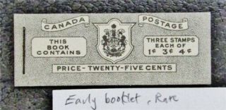 Nystamps Canada Stamp Early Booklet Rare
