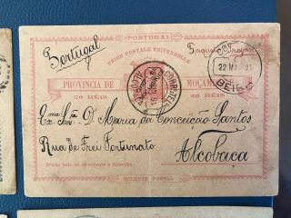 4 Rare 1890’s Portuguese Colonial Mozambique Postal Card PostCard Covers 4