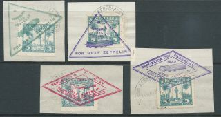 Paraguay Fine Lot Zeppelin Postmarks