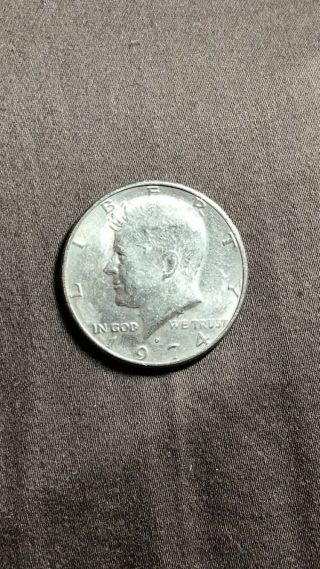 1974 - D Kennedy Half Dollar Doubled Die Obverse