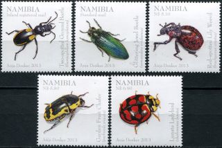 Namibia.  2013.  Beetles Of Namibia (mnh Og) Set Of 5 Stamps