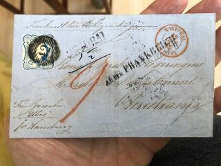 2 Important 1856 Portugal Cover Setubal To Christiania Norway (Consulate Office) 9