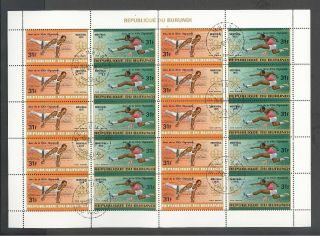 Burundi 1976 Olympic Montreal 7 Sheets Of 20 Stamps - 10 Comlete Set - Cv$168