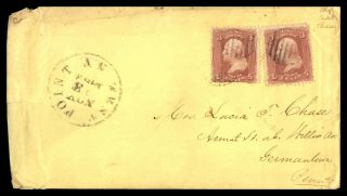 Us 1860s West Point November 18th Commercial Yellow Cover To Philadelphia Pa Ger