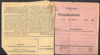 Germany WW2 Zempin Versuchskommando Packet Card 1944.  V - 1 Rocket Peenemuende 2