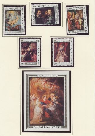 Xb71116 Niger Rubens Art Paintings Fine Lot Mnh
