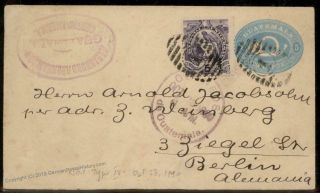 Guatemala 1890 Upu Alejandro Abrahamson To Germany Cover 92787
