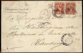 Guatemala 1890 Hamburg Germany Cover 92818