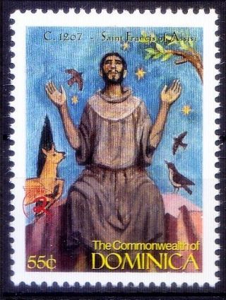 1243,  Saint Francis Of Assisi,  Religion,  History,  Dominica Mnh,  Millennium (d5n)