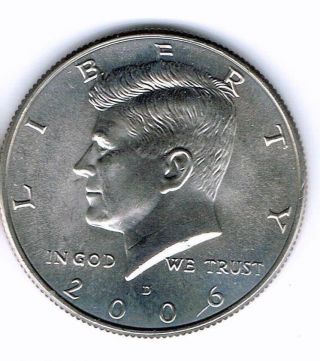 2006 - D Brilliant Uncirculated Copper - Nickel Clad Copper Strike Half Dollar Coin