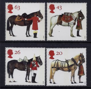 Gb 1997 British Horse Society 50th Anniversary Set Of 4 Fine Sg1989 - Sg1992